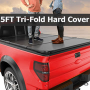 DURAFORCE Hard Truck Tonneau Cover For 2019 - 2023 2024 Ford Ranger 5FT Short Bed TRI-Fold