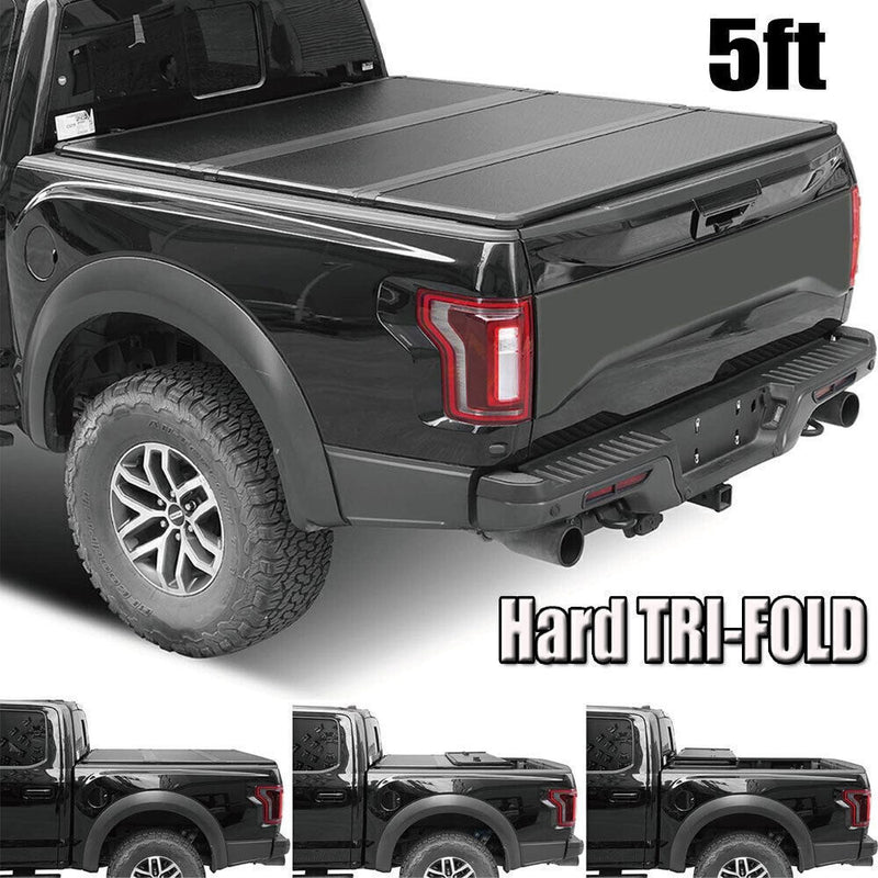 DURAFORCE Hard Truck Tonneau Cover For 2019 - 2023 2024 Ford Ranger 5FT Short Bed TRI-Fold