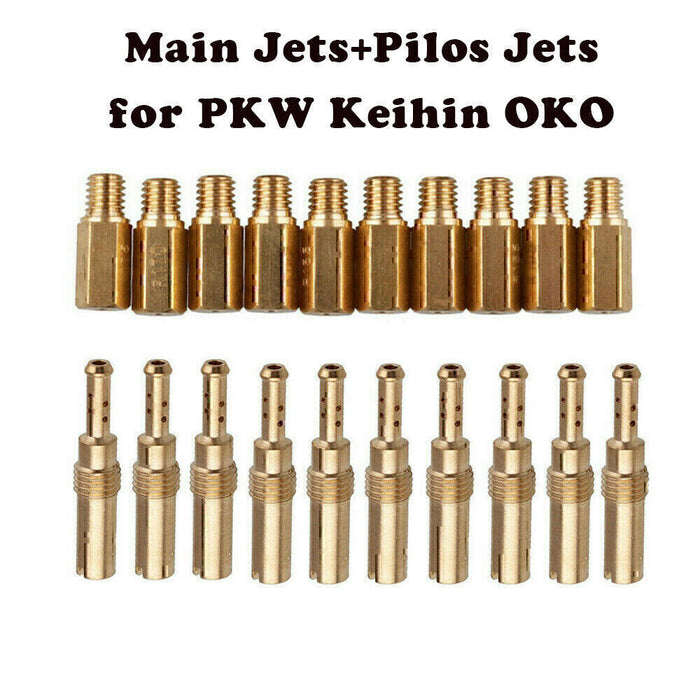 DURAFORCE 20Pcs Carburetor Main Jet kit & Slow/Pilot Jet Tool for PWK Keihin OKO CVK