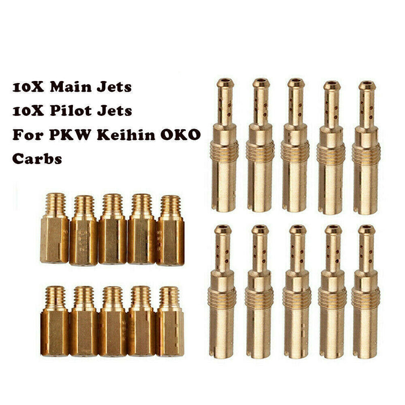 DURAFORCE 20Pcs Carburetor Main Jet kit & Slow/Pilot Jet Tool for PWK Keihin OKO CVK
