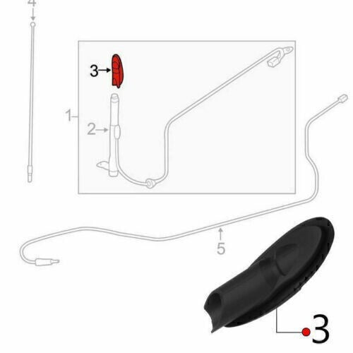 DURAFORCE Antenna Bezel Ornament Manual Radio Base Fits Toyota Sienna 2004-2010 86392AE010