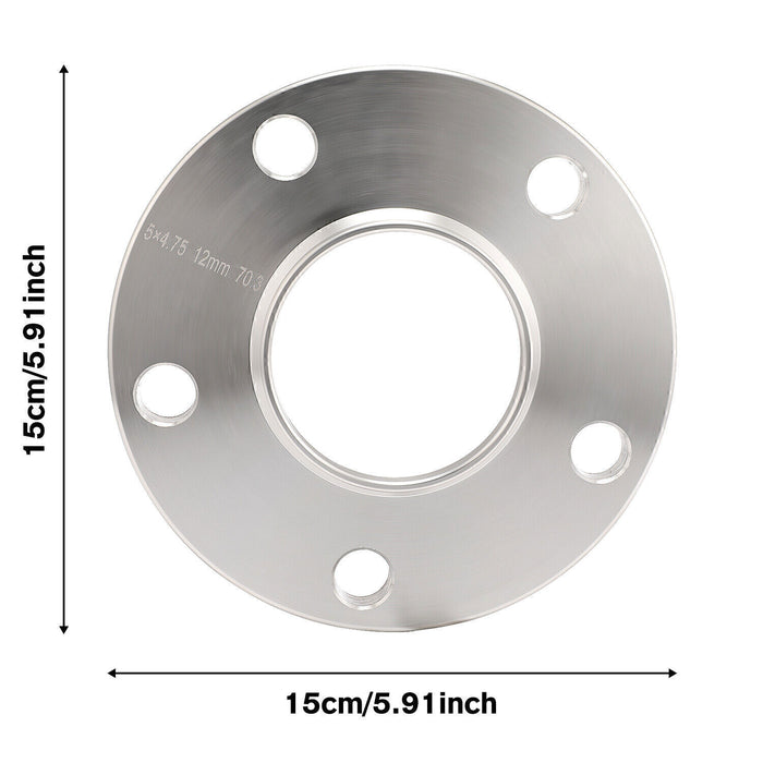 DURAFORCE 2* HUBCENTRIC WHEEL SPACERS | 5X4.75 5X120.65 5X120.7 | 70.3 CB | 12MM 0.47"