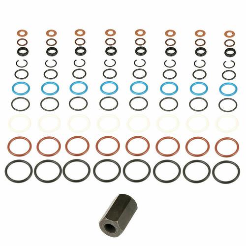 DURAFORCE For Ford 6.0L Powerstroke Oil Rail Leak Repair Kit Tool O-rings & Injector Seal