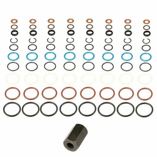 DURAFORCE For Ford 6.0L Powerstroke Oil Rail Leak Repair Kit Tool O-rings & Injector Seal