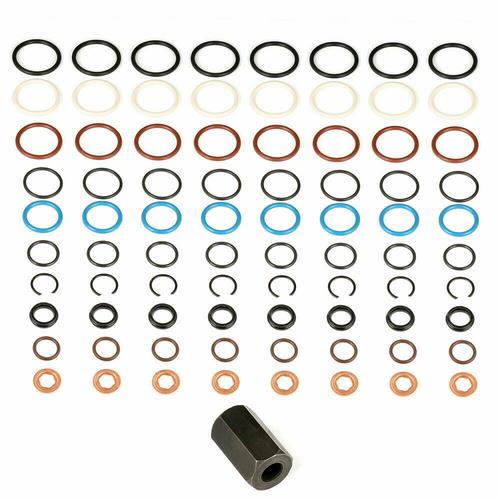 DURAFORCE For Ford 6.0L Powerstroke Oil Rail Leak Repair Kit Tool O-rings & Injector Seal