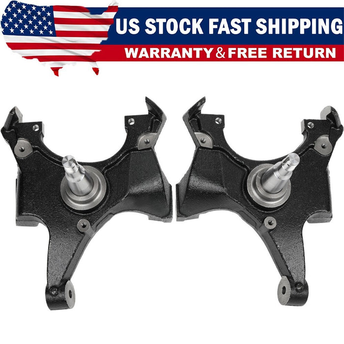 DURAFORCE 2x FOR 88-98 CHEVY SILVERADO/C1500/SIERRA EXT CAB 2WD 2" DROP SPINDLES NEW