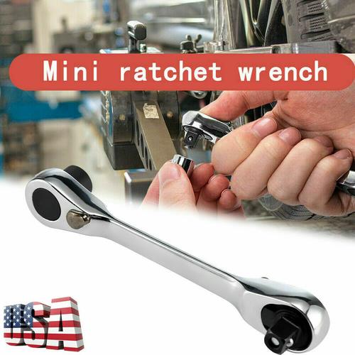 DURAFORCE Mini 1/4" Double-Ended Quick Socket Ratchet Wrench Rod Screwdriver Bit*