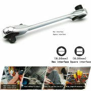 DURAFORCE Mini 1/4" Double-Ended Quick Socket Ratchet Wrench Rod Screwdriver Bit*