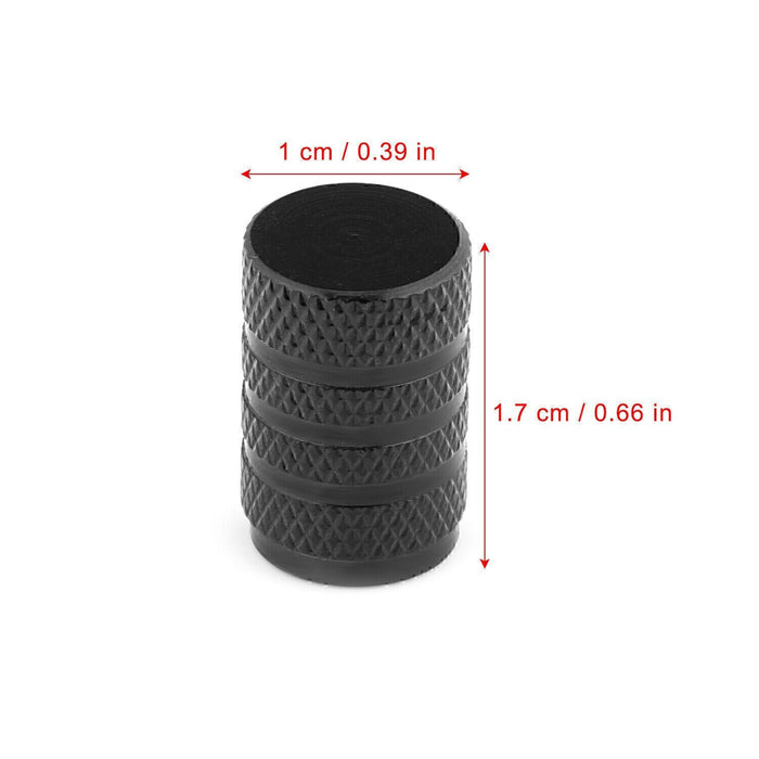 DURAFORCE 8x Tire Valve Air Dust Cover Stem Caps - Wheel Car Truck SUV Bike /Black