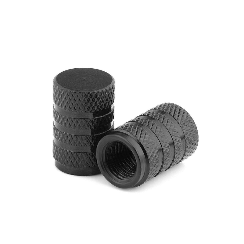 DURAFORCE 8x Tire Valve Air Dust Cover Stem Caps - Wheel Car Truck SUV Bike /Black