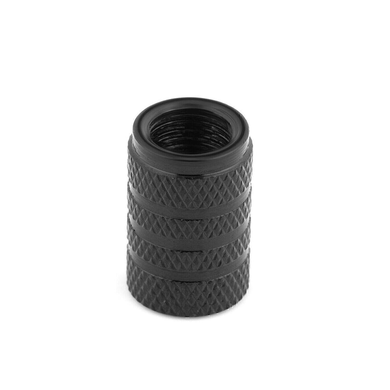 DURAFORCE 8x Tire Valve Air Dust Cover Stem Caps - Wheel Car Truck SUV Bike /Black