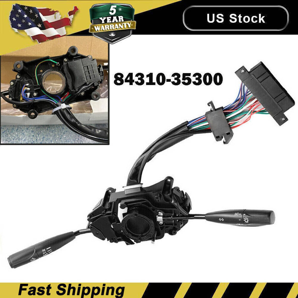 Car Turn Signal Joystick Headlight Turn Wiper Switch 1989-1995 Fit for