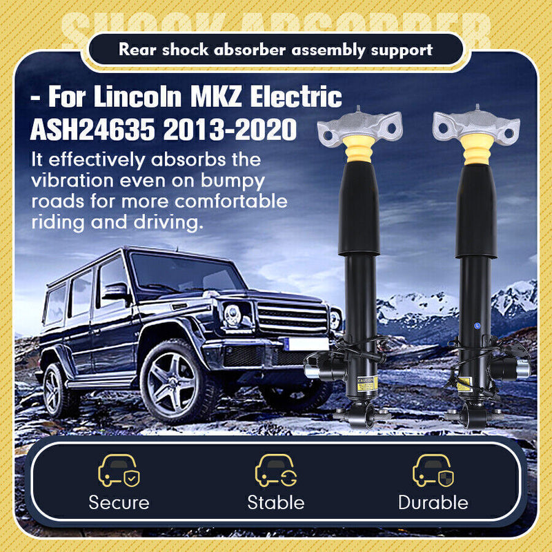 DURAFORCE 2PC Rear Shock Absorber Struts Assys For Lincoln MKZ 2013-2020 Electric ASH24635