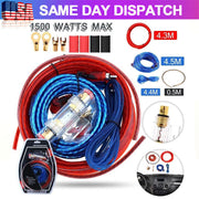 DURAFORCE 1500W Amp Auto Audio Cable Kit Amplifier Install RCA Subwoofer Sub Wiring 8Gaug!