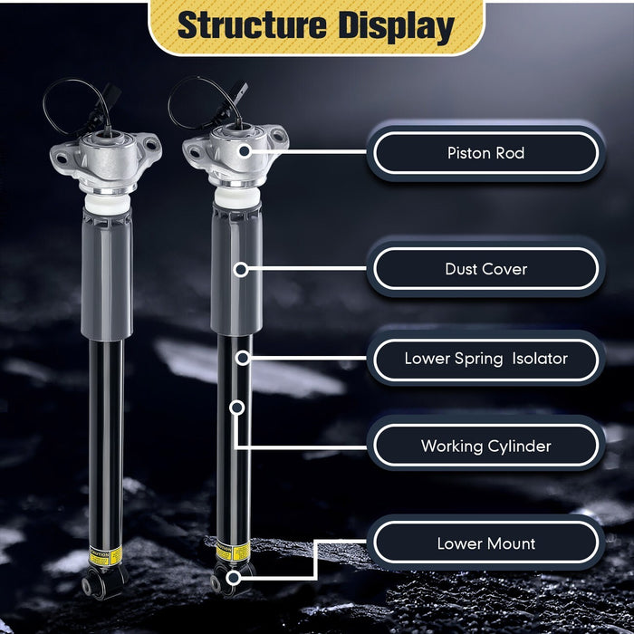 DURAFORCE 2* Rear Shock Absorbers w/Magnetic For Audi A3 S3 RS3 Quattro 2015-22 8V0513021