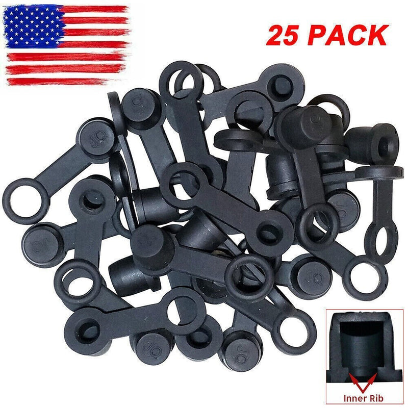 DURAFORCE 25 Pack Brake Bleeder Screw Caps Grease Zerk Fitting Cap Rubber Dust Cover USA*