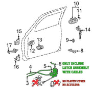 DURAFORCE Front Left Driver Door Lock Latch Actuator Fit Toyota 01-07 Sequoia&05-06 Tundr!