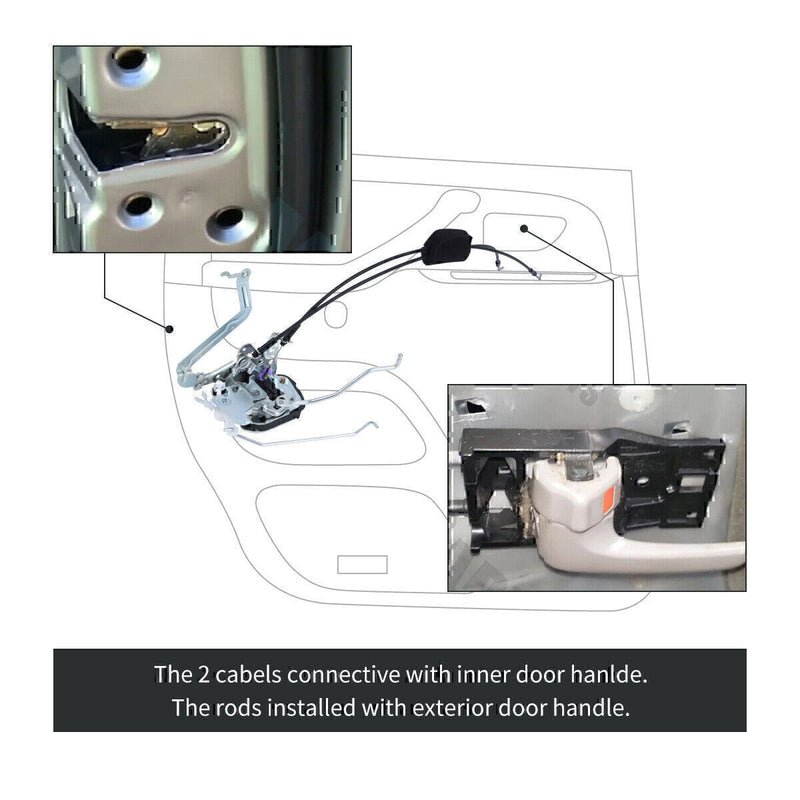 DURAFORCE Front Left Driver Door Lock Latch Actuator Fit Toyota 01-07 Sequoia&05-06 Tundr!