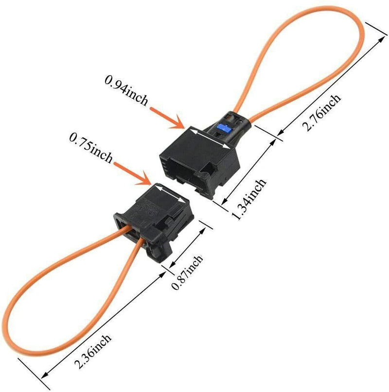 DURAFORCE Fiber Optic Loop Bypass MALE & FEMALE Kit Adapter Fit for BENZ PORSCHE BMW MOST