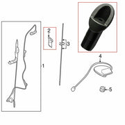 DURAFORCE For 2011-2014 Toyota 2007-2013 Tundra Manual Radio Antenna Base Bezel New
