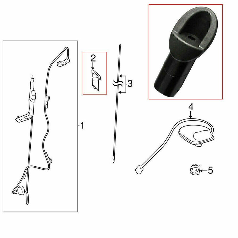 DURAFORCE For 2011-2014 Toyota 2007-2013 Tundra Manual Radio Antenna Base Bezel New