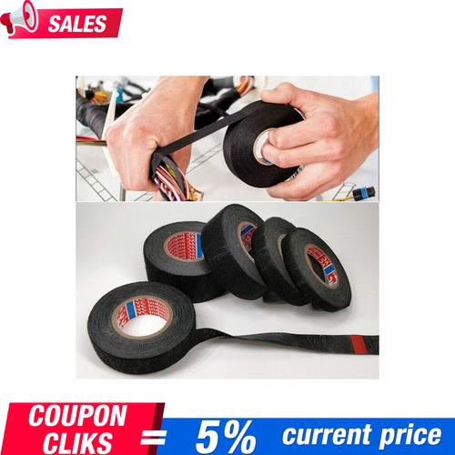 DURAFORCE 4Pcs Cloth Tape Wire Electrical Wiring Harness Car Auto SUV Truck 19mm*15m US/