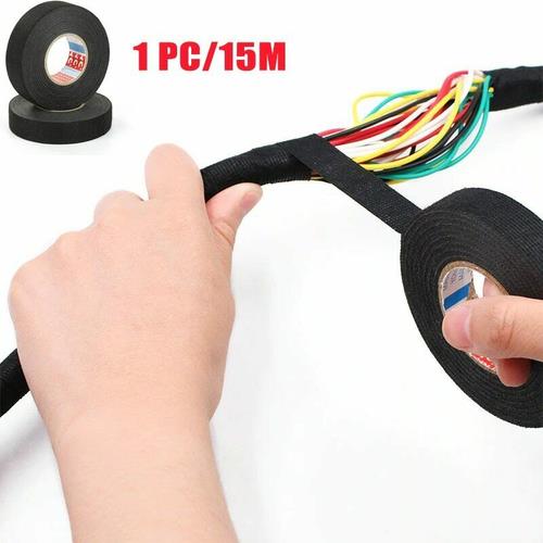 DURAFORCE 4Pcs Cloth Tape Wire Electrical Wiring Harness Car Auto SUV Truck 19mm*15m US/