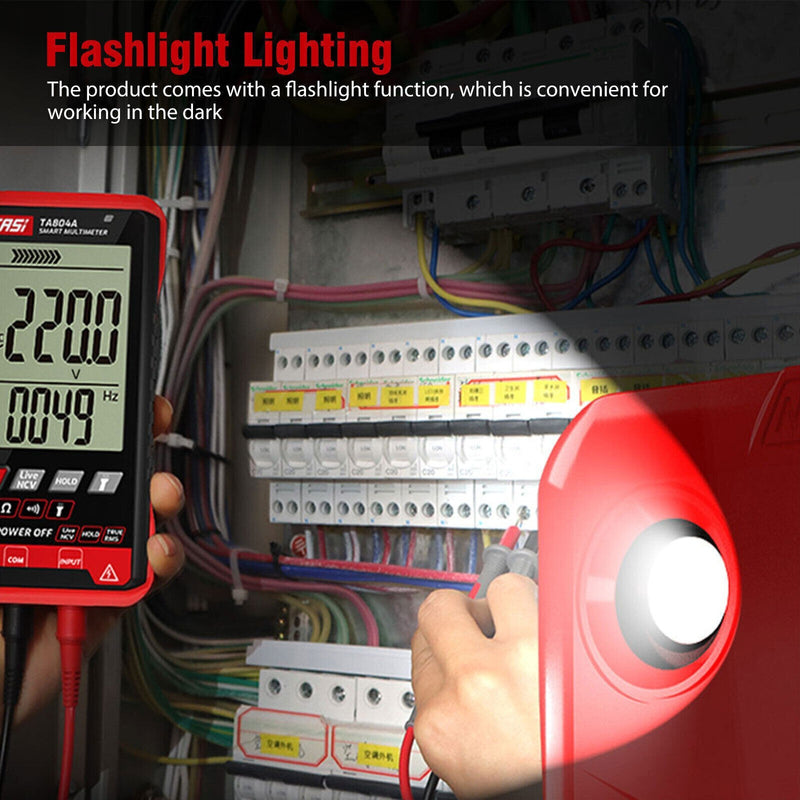 DURAFORCE Digital Multimeter Voltmeter AC DC Volt Meter Ohmmeter Auto Range Tester w/Light