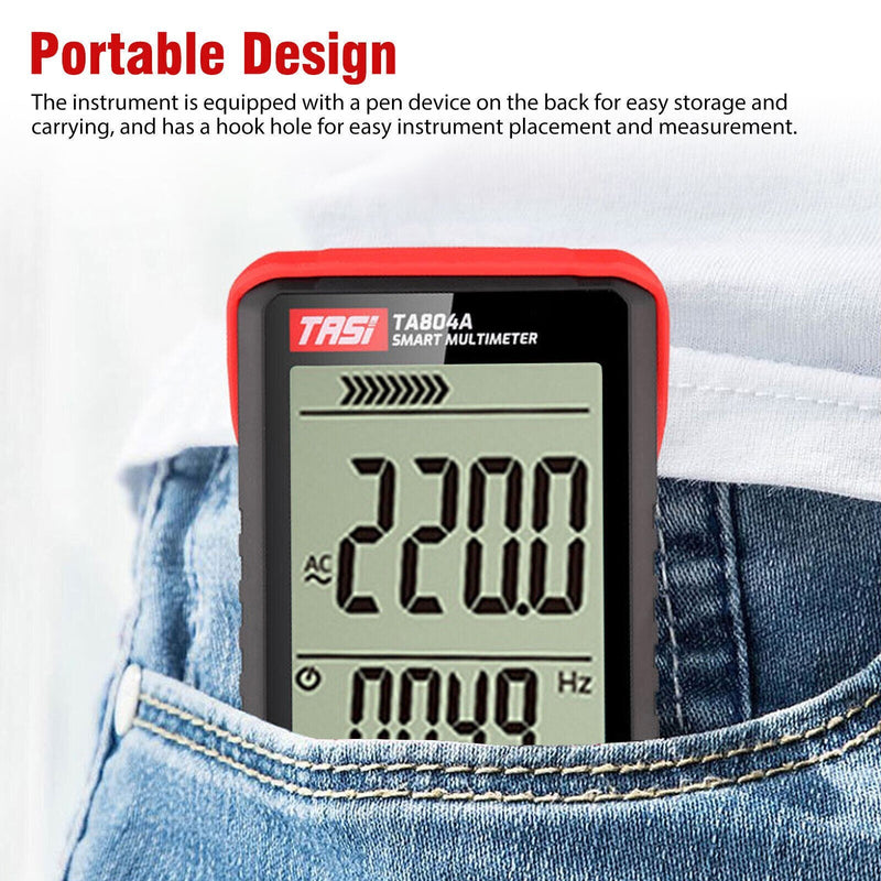 DURAFORCE Digital Multimeter Voltmeter AC DC Volt Meter Ohmmeter Auto Range Tester w/Light