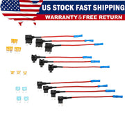 DURAFORCE 10pcs 12V Car Add-a-Circuit Fuse Adapter w/ Standard Mini TAP Blade Fuse Holder!