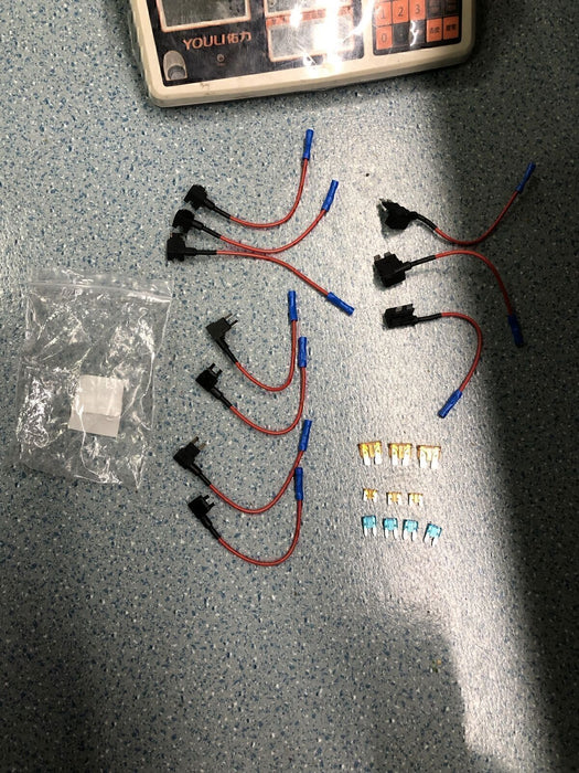 DURAFORCE 10pcs 12V Car Add-a-Circuit Fuse Adapter w/ Standard Mini TAP Blade Fuse Holder!