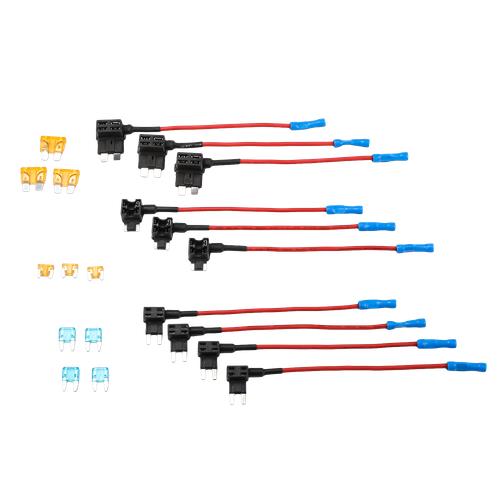 DURAFORCE 10pcs 12V Car Add-a-Circuit Fuse Adapter w/ Standard Mini TAP Blade Fuse Holder!