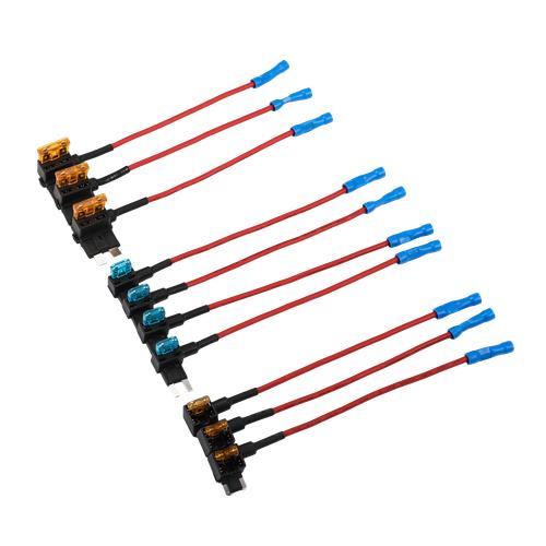 DURAFORCE 10pcs 12V Car Add-a-Circuit Fuse Adapter w/ Standard Mini TAP Blade Fuse Holder!