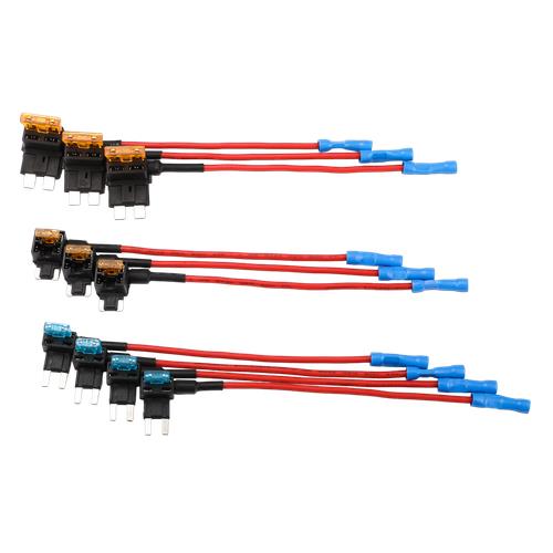 DURAFORCE 10pcs 12V Car Add-a-Circuit Fuse Adapter w/ Standard Mini TAP Blade Fuse Holder!