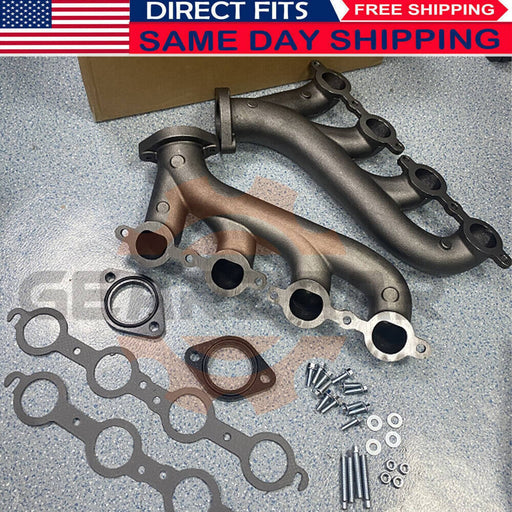 DURAFORCE LS Swap Cast Iron Manifold Headers w/ Gasket for Chevy LS1 LS2 LS3 4.8 5.3 6.0L