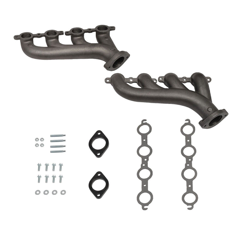 DURAFORCE LS Swap Cast Iron Manifold Headers w/ Gasket for Chevy LS1 LS2 LS3 4.8 5.3 6.0L