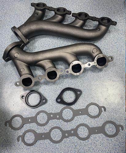 DURAFORCE LS Swap Cast Iron Manifold Headers w/ Gasket for Chevy LS1 LS2 LS3 4.8 5.3 6.0L