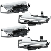 DURAFORCE Set of 4 Left + Right Interior Inside Door Handle Chrome for Chevy Aveo G3