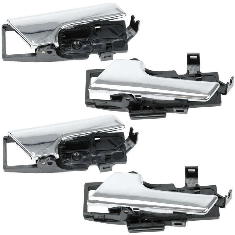DURAFORCE Set of 4 Left + Right Interior Inside Door Handle Chrome for Chevy Aveo G3