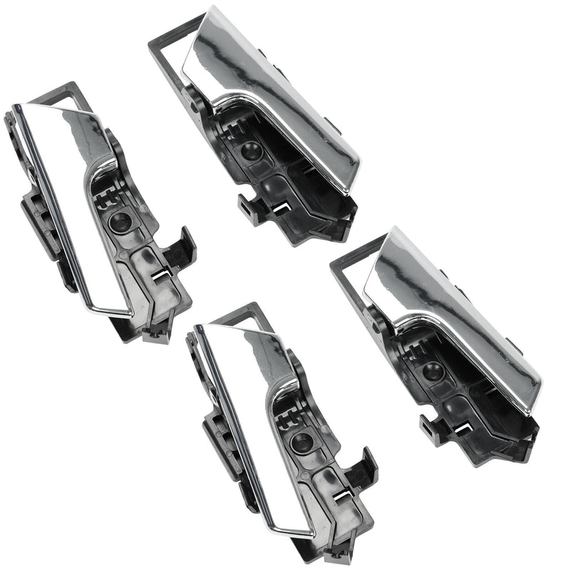 DURAFORCE Set of 4 Left + Right Interior Inside Door Handle Chrome for Chevy Aveo G3