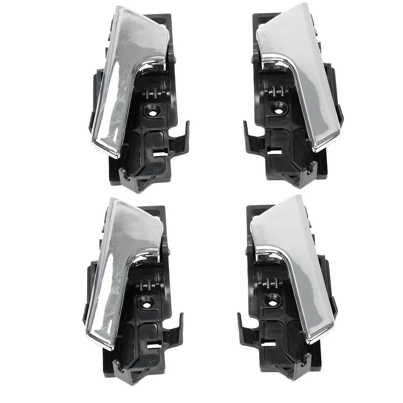 DURAFORCE Set of 4 Left + Right Interior Inside Door Handle Chrome for Chevy Aveo G3