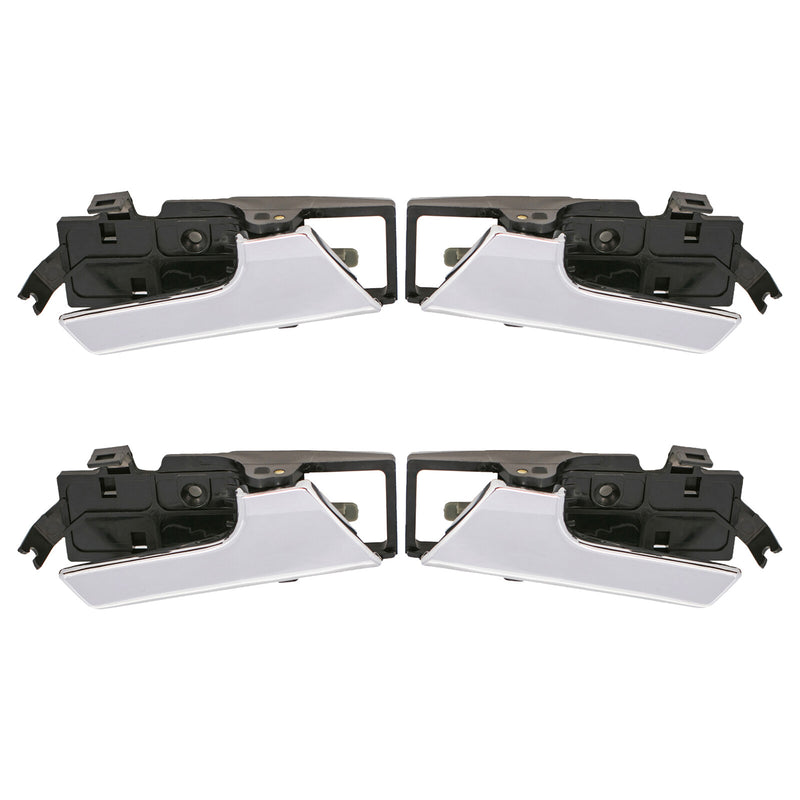 DURAFORCE Set of 4 Left + Right Interior Inside Door Handle Chrome for Chevy Aveo G3