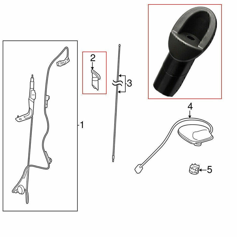 DURAFORCE For Toyota Tundra 07-13 Antenna Bezel Ornament Manual Radio Black 86392-0C040 US