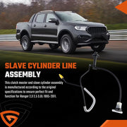 DURAFORCE PRE-FILLED CLUTCH MASTER CYLINDER SLAVE LINE For 95-11 FORD RANGER 2.3 2.5L 3.0L