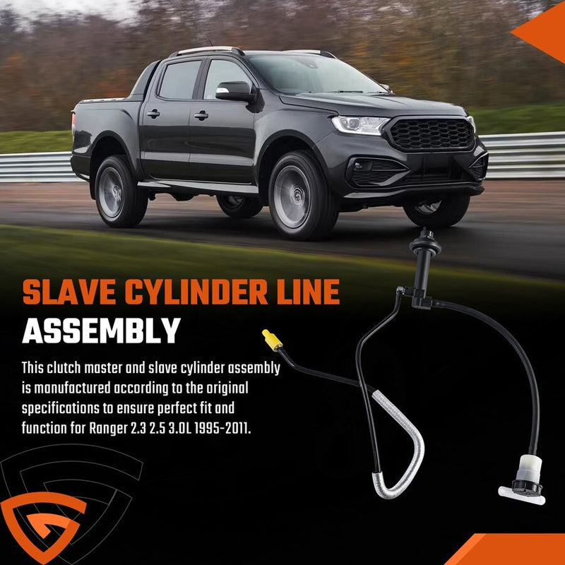 DURAFORCE PRE-FILLED CLUTCH MASTER CYLINDER SLAVE LINE For 95-11 FORD RANGER 2.3 2.5L 3.0L