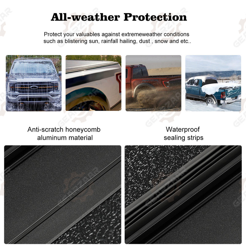 DURAFORCE 5 FT Hard Tri-Fold Tonneau Cover Bed For 2015-2024 Chevy Colorado GMC Canyon
