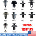 DURAFORCE 100 pcs Fender Clips Trim Car Auto Push Pin Rivet Bumper Fastener Panel-Retainer