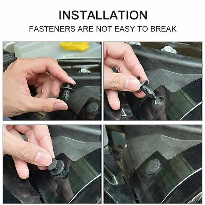 DURAFORCE 100 pcs Fender Clips Trim Car Auto Push Pin Rivet Bumper Fastener Panel-Retainer