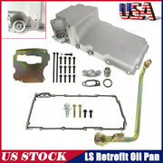 DURAFORCE LS Swap Aluminum Oil Pan Retrofit Kit Low Profile For LS1 LS2 LS3 4.8L 5.3 6.0