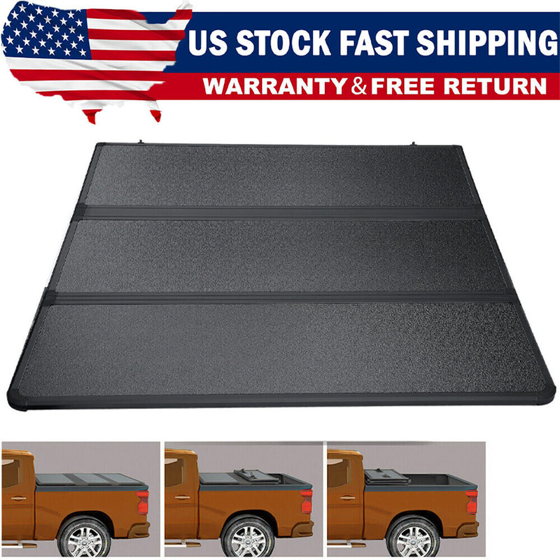 DURAFORCE FOR 16-23 TOYOTA TACOMA TRUCK 5FT SHORT BED HARD SOLID TRI-FOLD TONNEAU COVER !